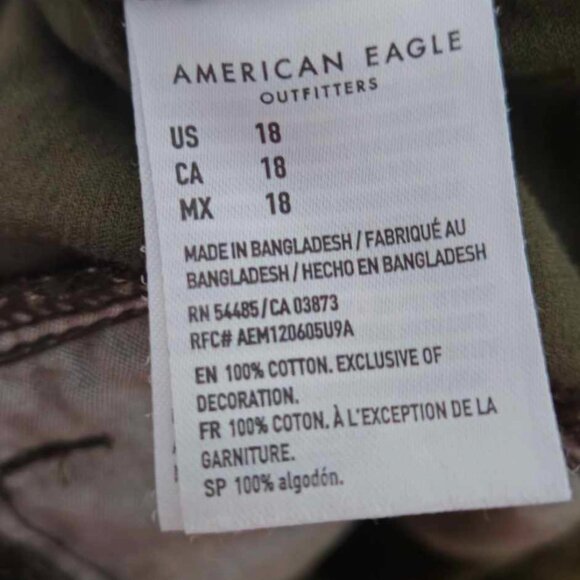 American Eagle Green Corduroy Short Skirt Sz XL/18 - Picture 2 of 3